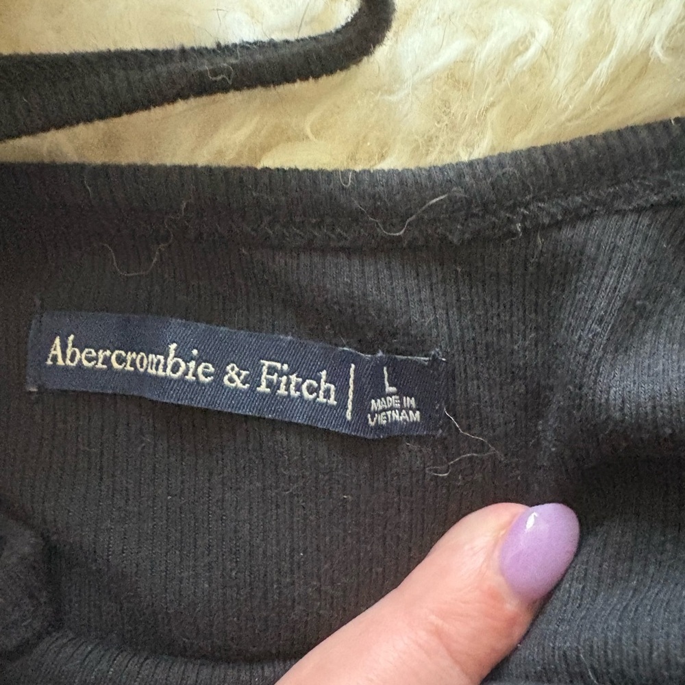 Abercrombie & Fitch Black Spaghetti Strap Scoop Back Bodysuit - Picture 2 of 5
